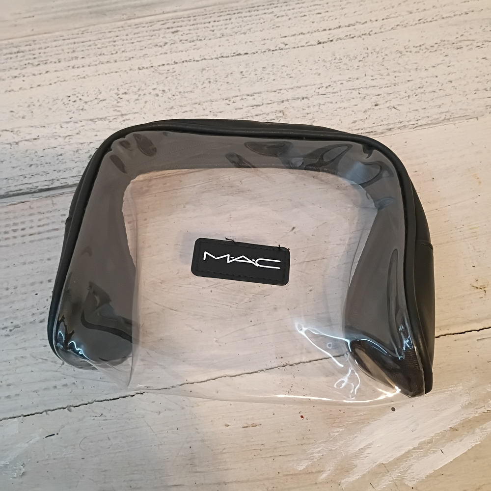 MAC Cosmetics Clear and Black Makeup Pouch